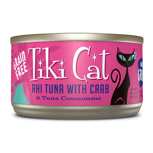 Tiki Hana Luau Ahi Tuna With Crab Canned Cat Food Tiki Cat, tiki dog, Tiki, Hana, Luau, Ahi, Tuna, Crab, Canned, Cat Food
